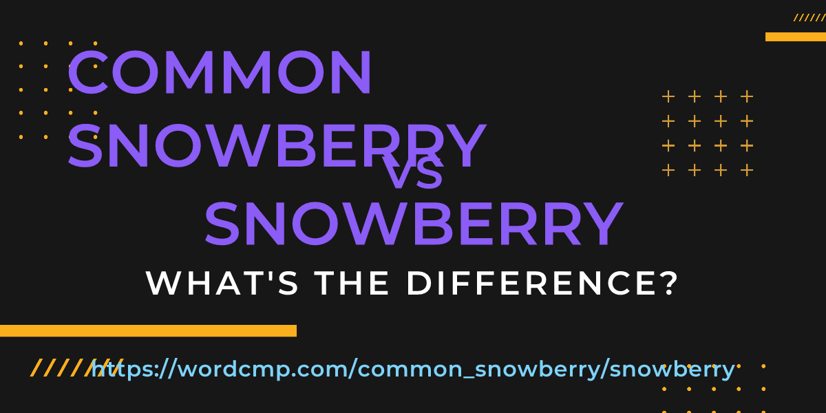 Difference between common snowberry and snowberry