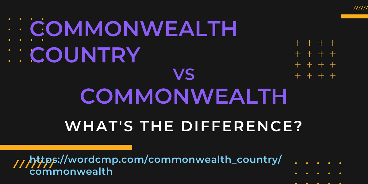 Difference between commonwealth country and commonwealth