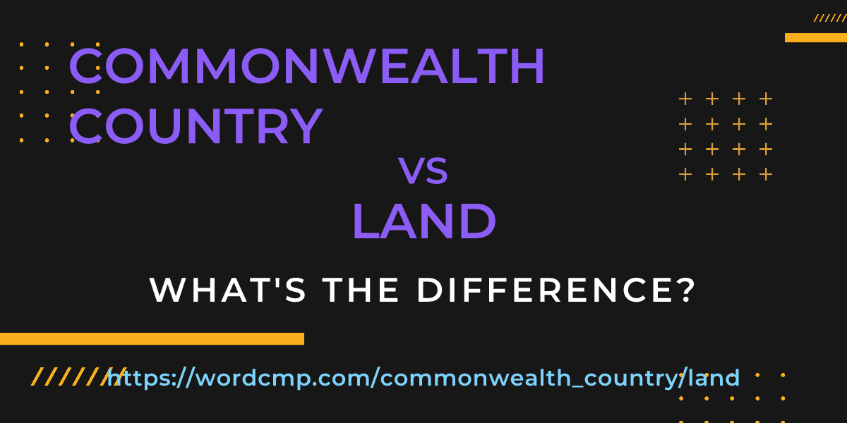 Difference between commonwealth country and land