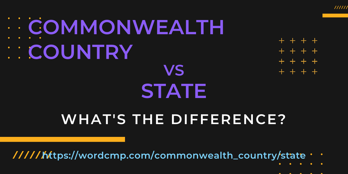 Difference between commonwealth country and state
