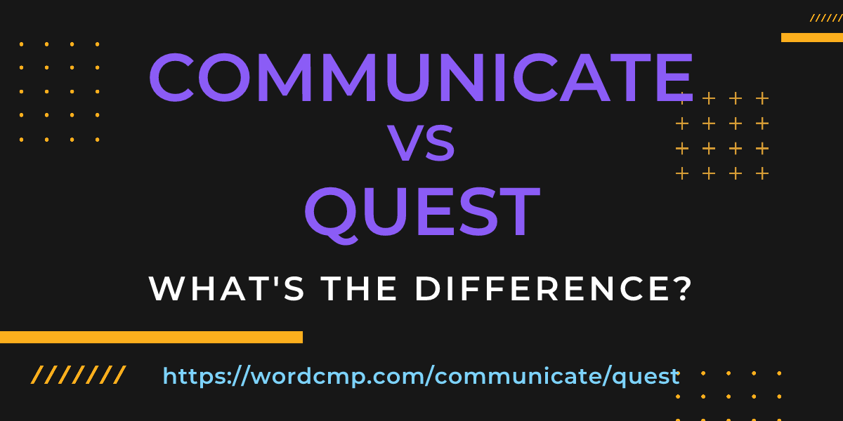 Difference between communicate and quest