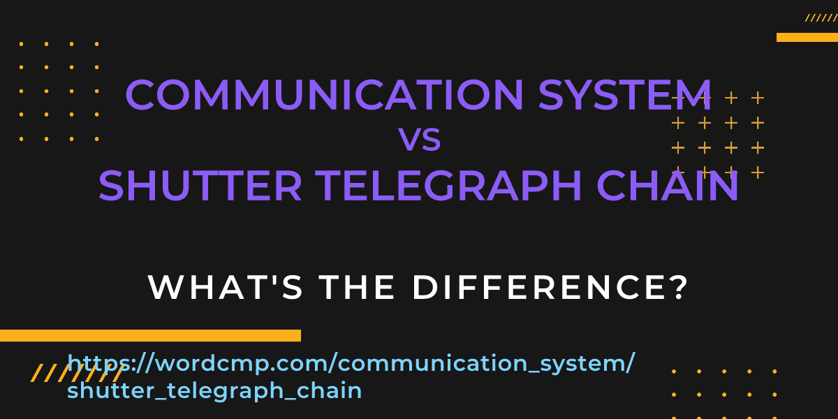 Difference between communication system and shutter telegraph chain