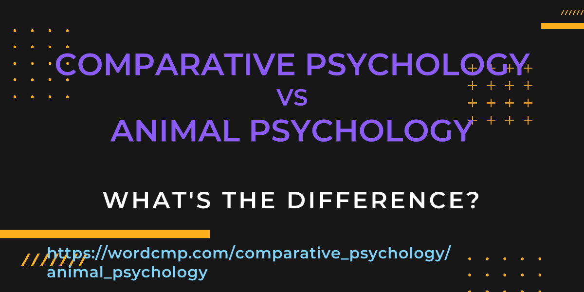Difference between comparative psychology and animal psychology