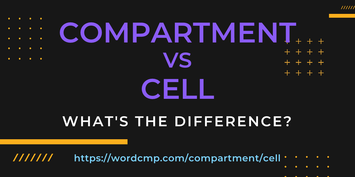 Difference between compartment and cell