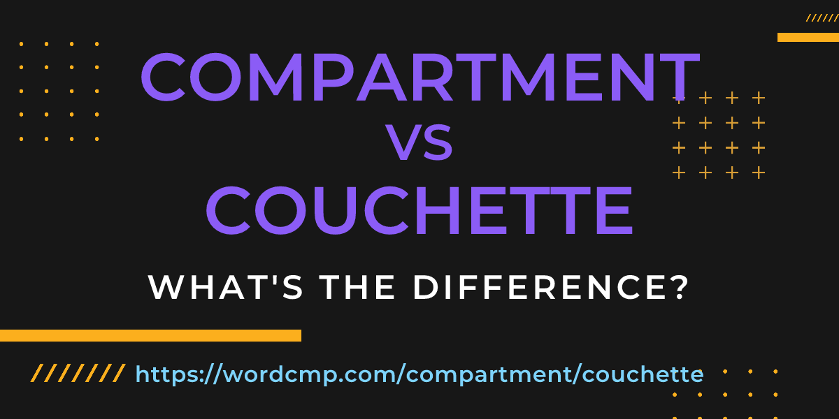 Difference between compartment and couchette