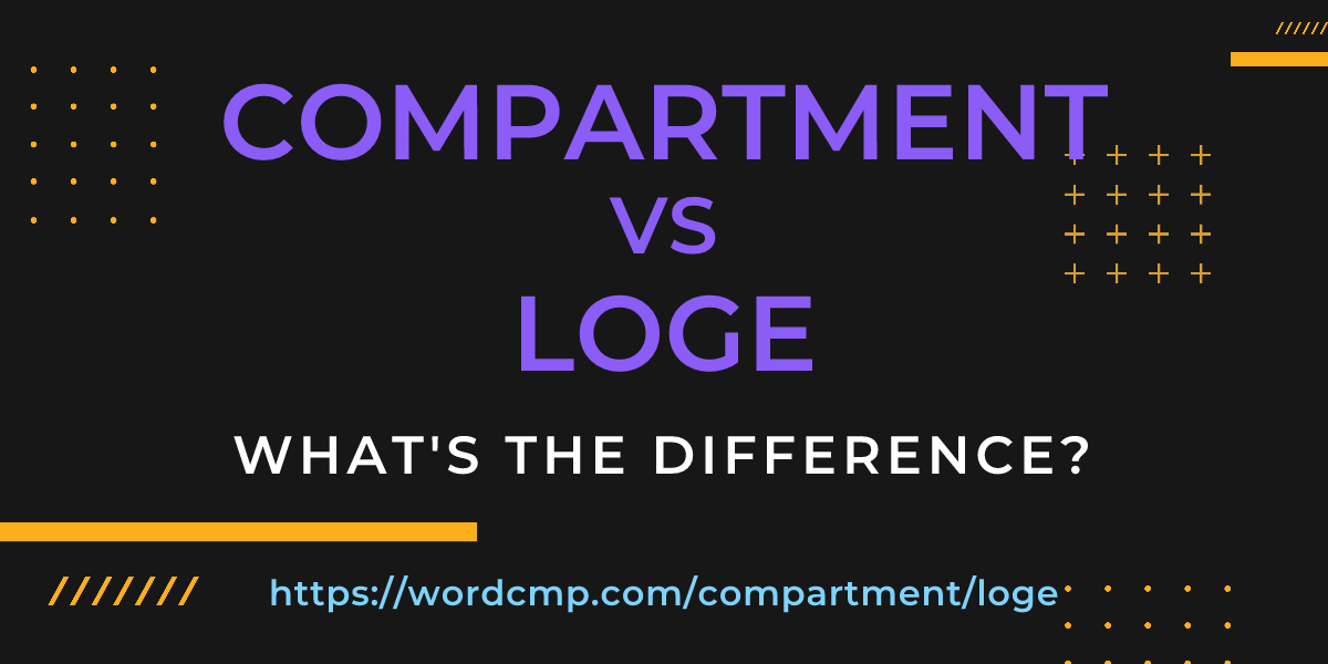 Difference between compartment and loge