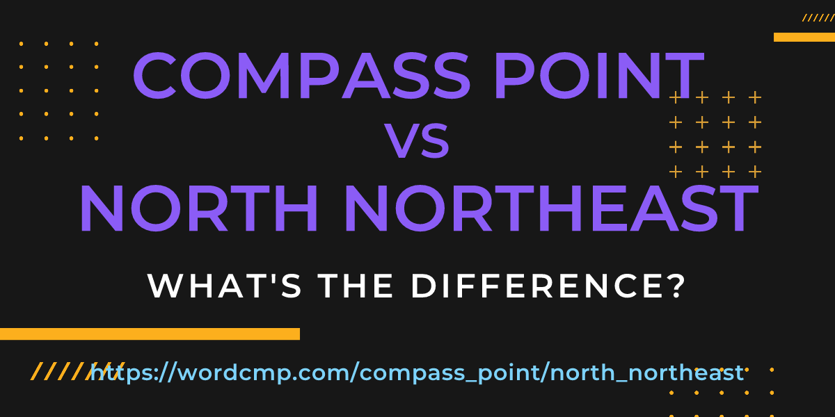 Difference between compass point and north northeast