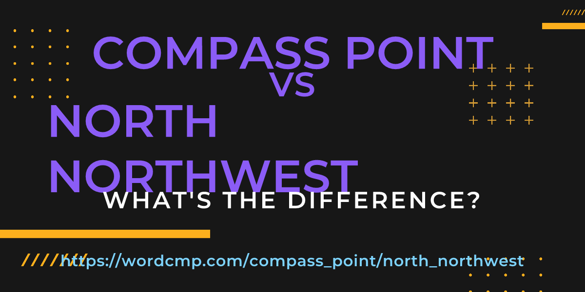 Difference between compass point and north northwest