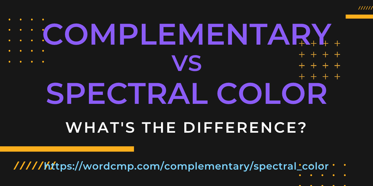 Difference between complementary and spectral color