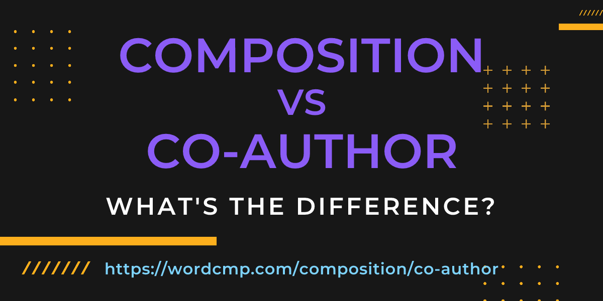 Difference between composition and co-author