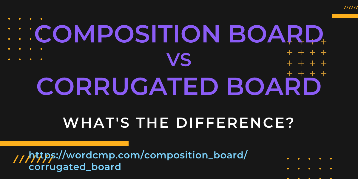 Difference between composition board and corrugated board