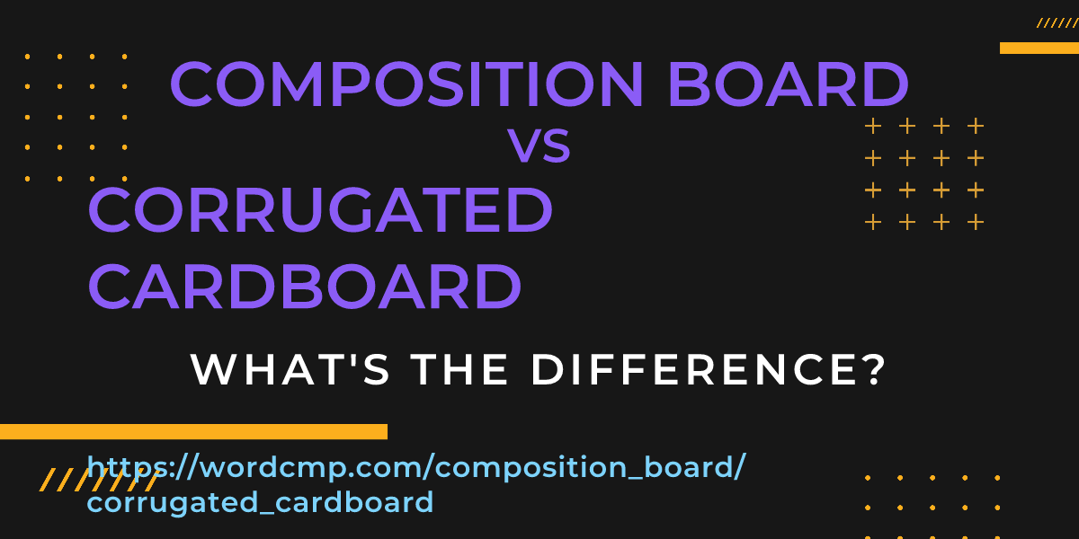 Difference between composition board and corrugated cardboard