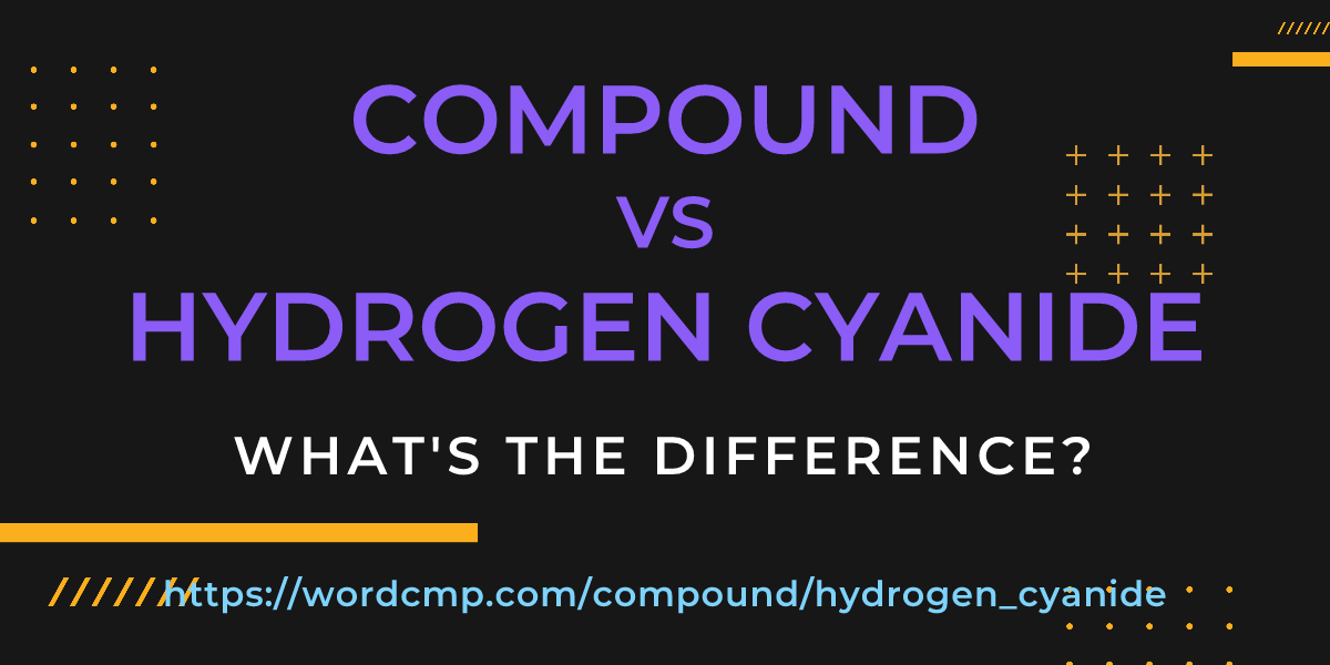 Difference between compound and hydrogen cyanide