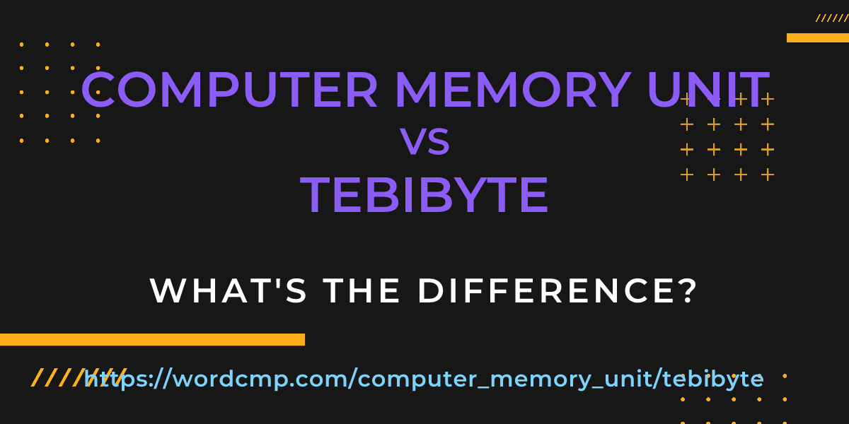 Difference between computer memory unit and tebibyte