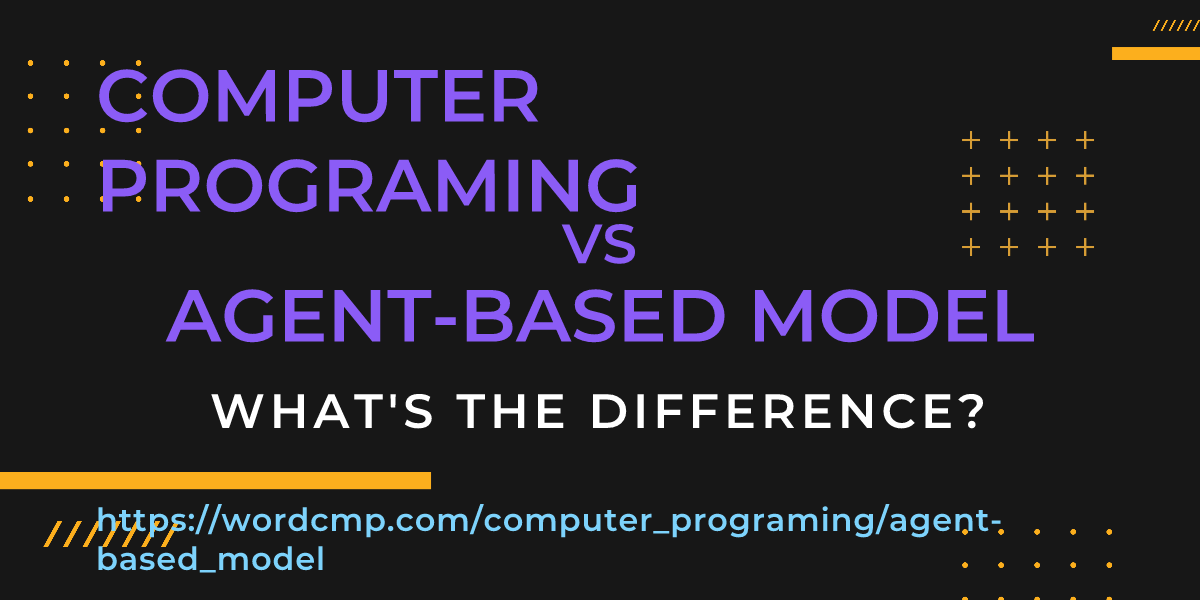 Difference between computer programing and agent-based model