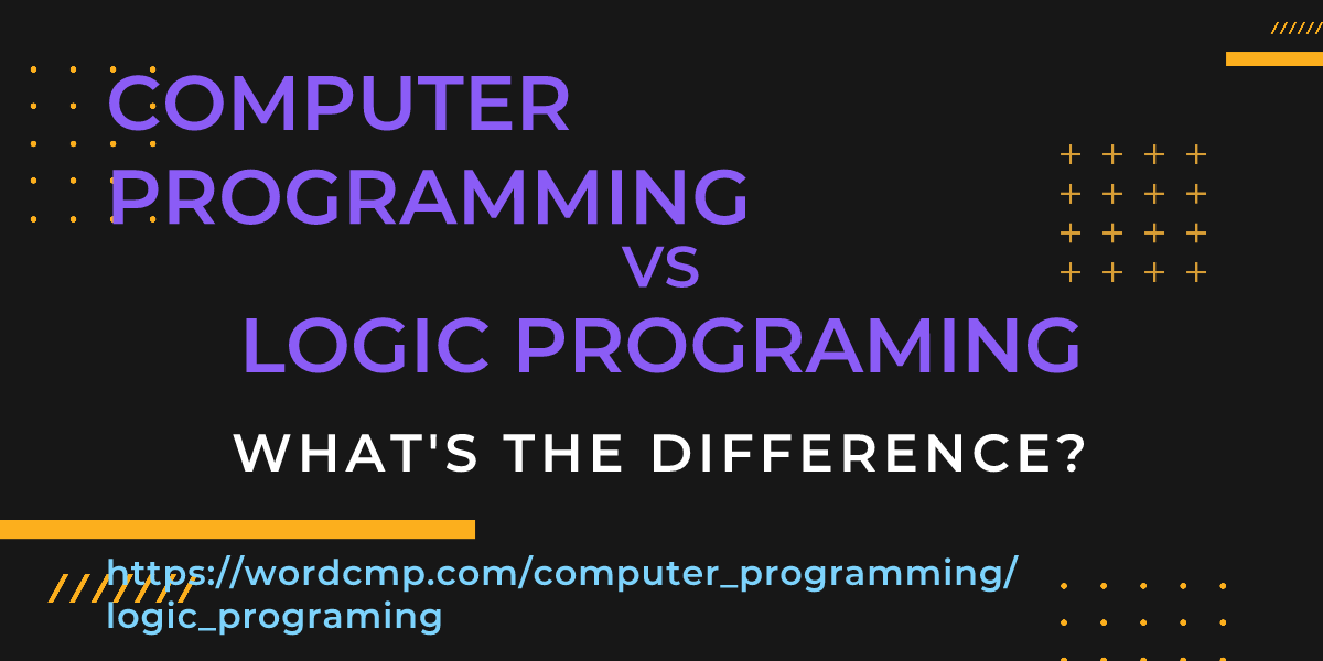 Difference between computer programming and logic programing