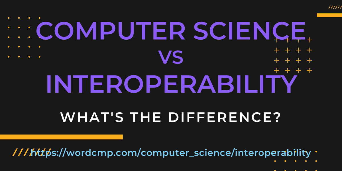 Difference between computer science and interoperability