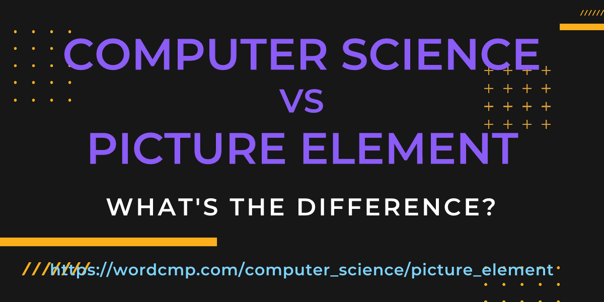 Difference between computer science and picture element