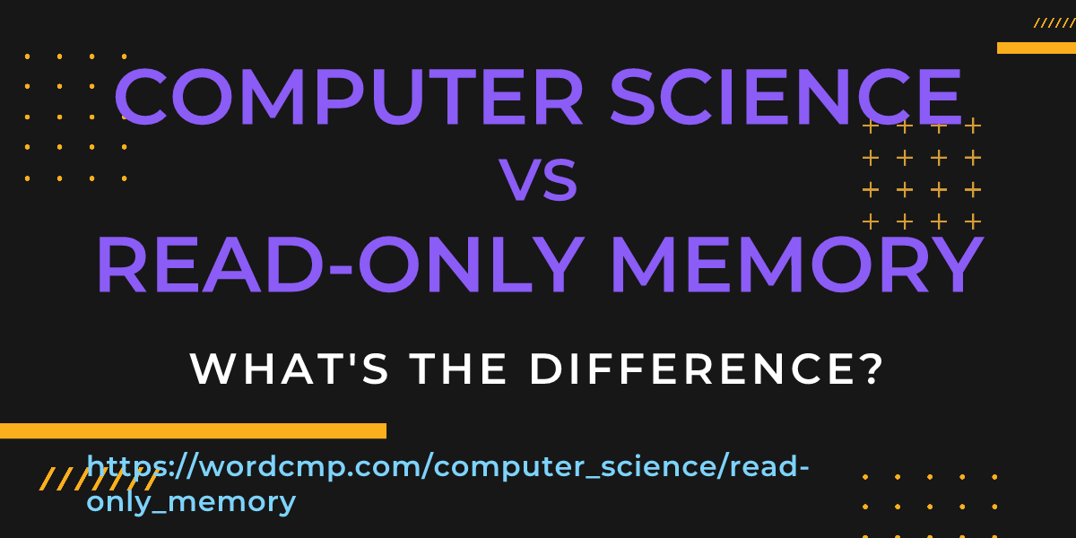 Difference between computer science and read-only memory