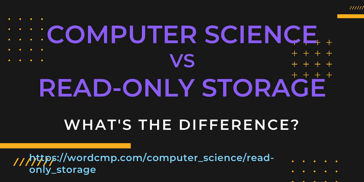 Difference between computer science and read-only storage