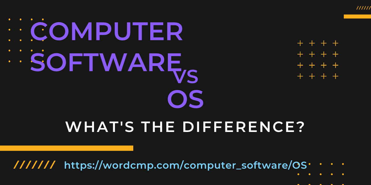 Difference between computer software and OS