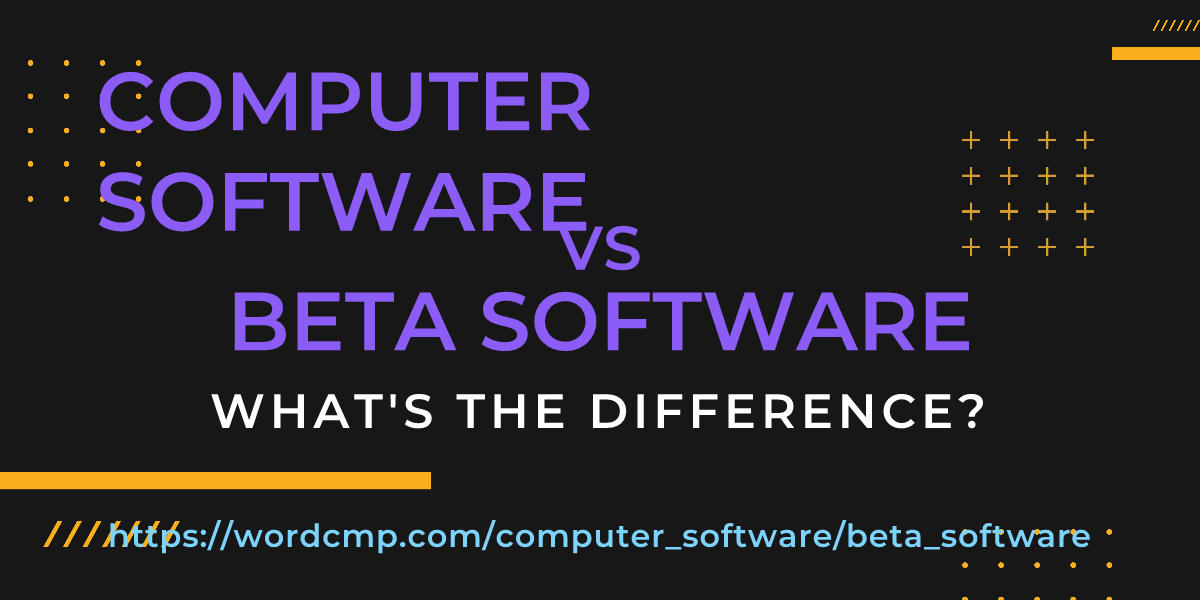 Difference between computer software and beta software