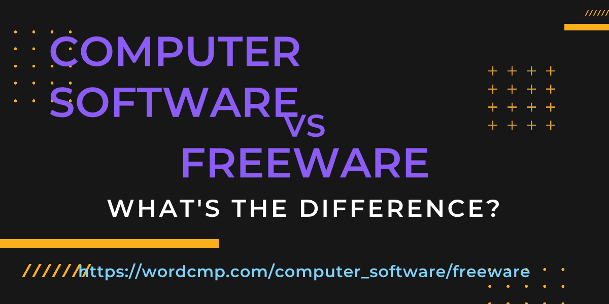 Difference between computer software and freeware