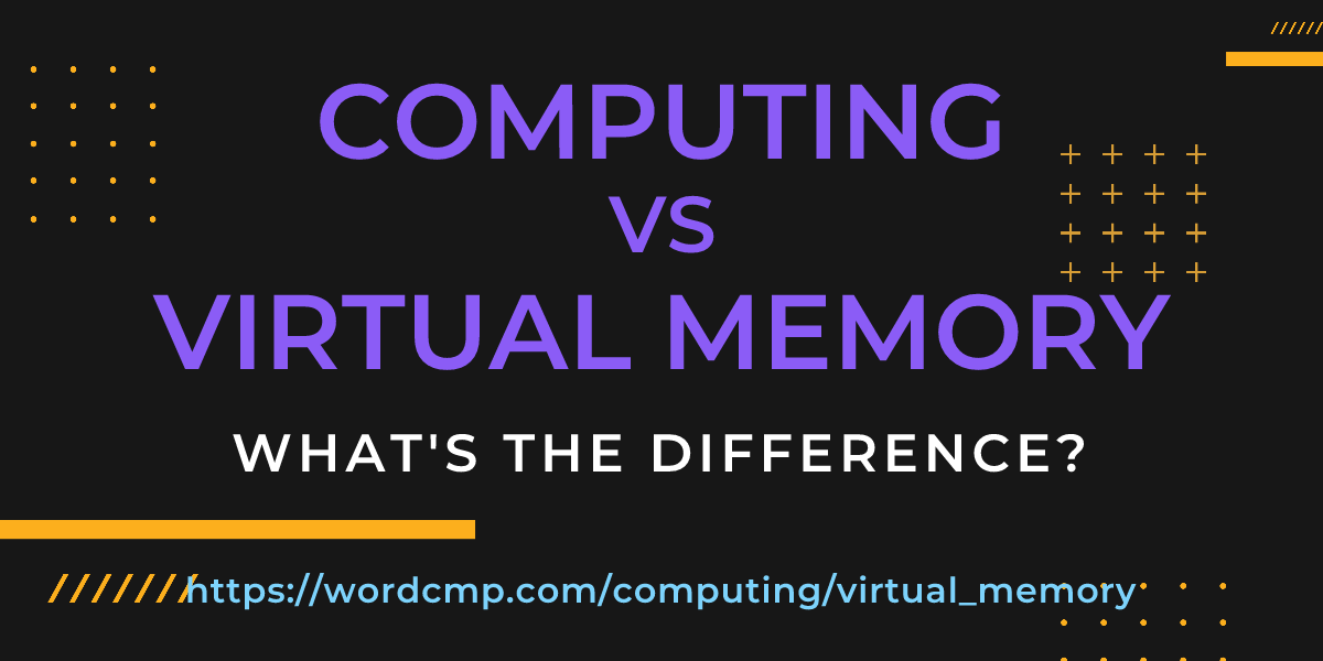 Difference between computing and virtual memory