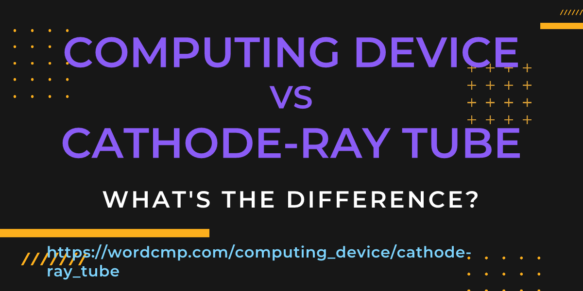 Difference between computing device and cathode-ray tube