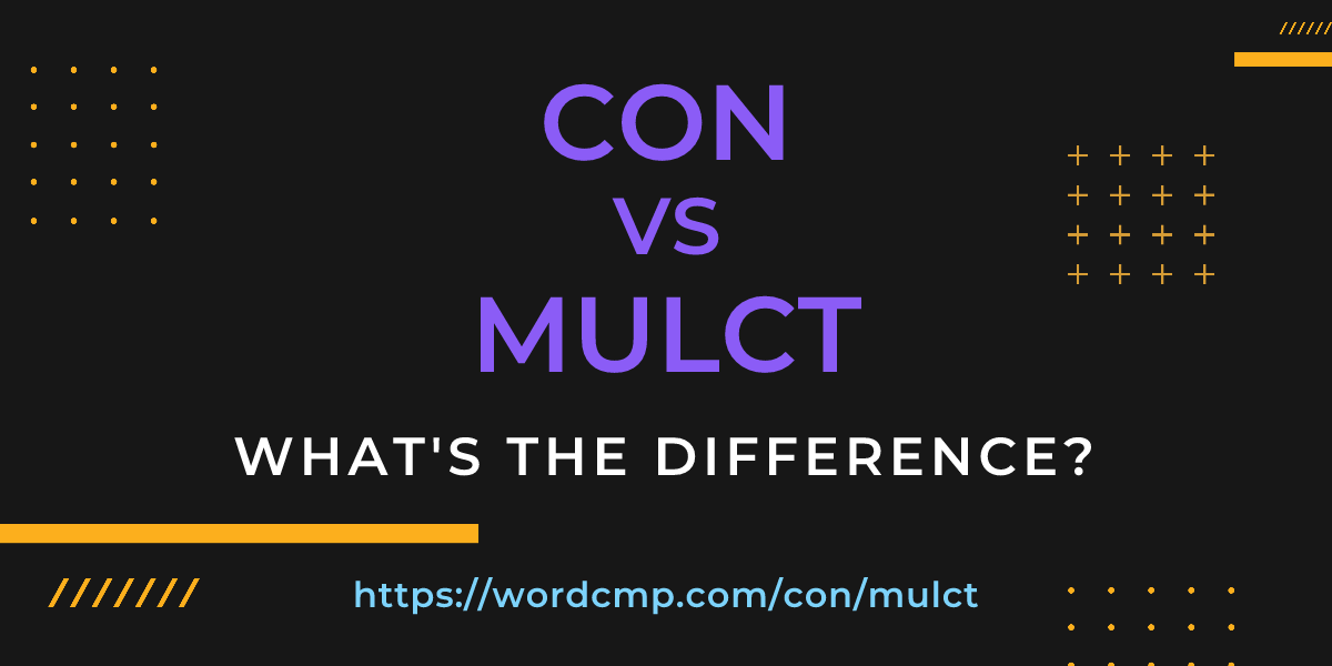 Difference between con and mulct