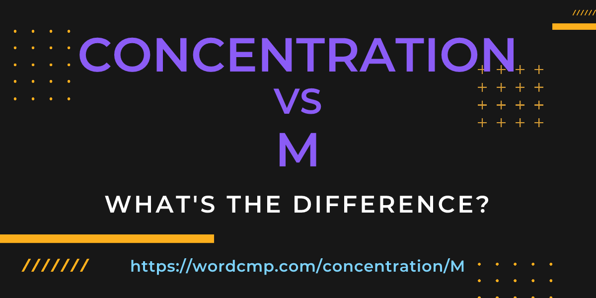 Difference between concentration and M
