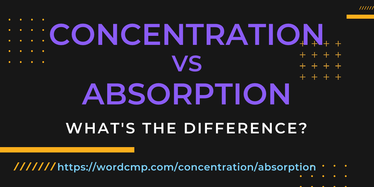 Difference between concentration and absorption