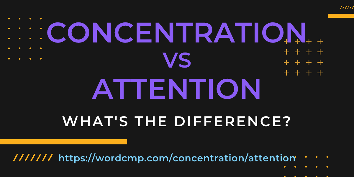 Difference between concentration and attention