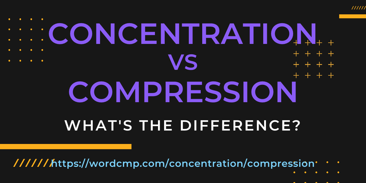 Difference between concentration and compression