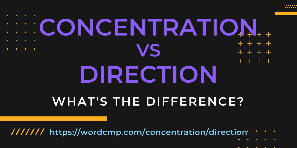 Difference between concentration and direction