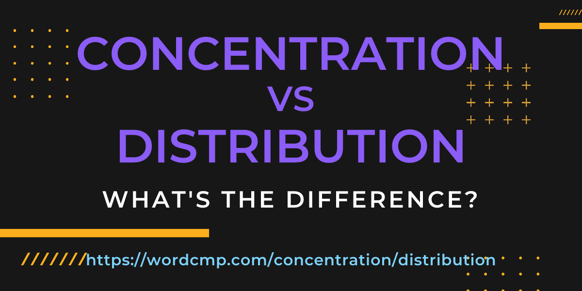 Difference between concentration and distribution