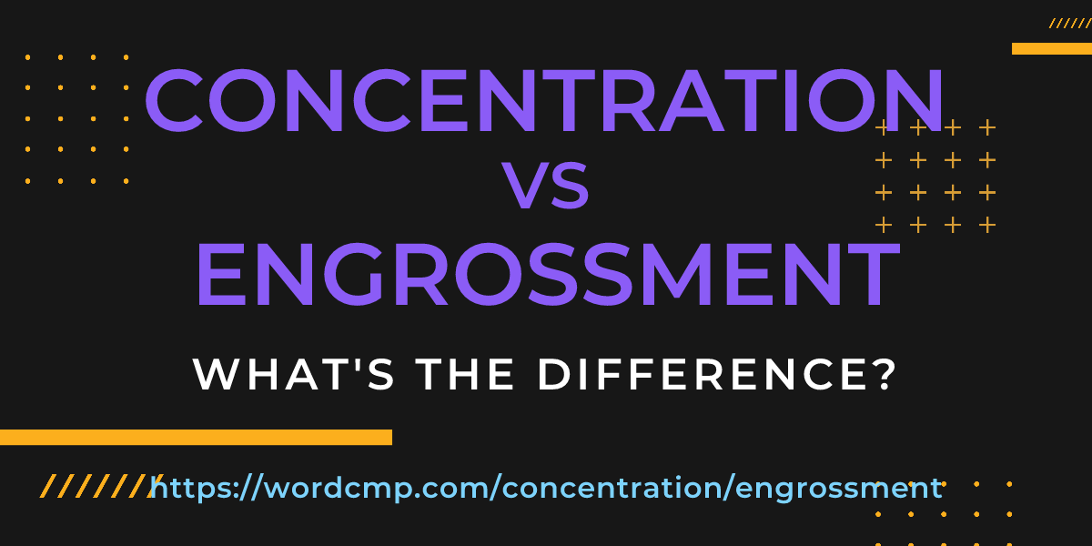 Difference between concentration and engrossment