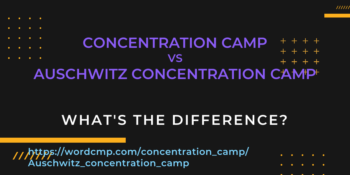 Difference between concentration camp and Auschwitz concentration camp