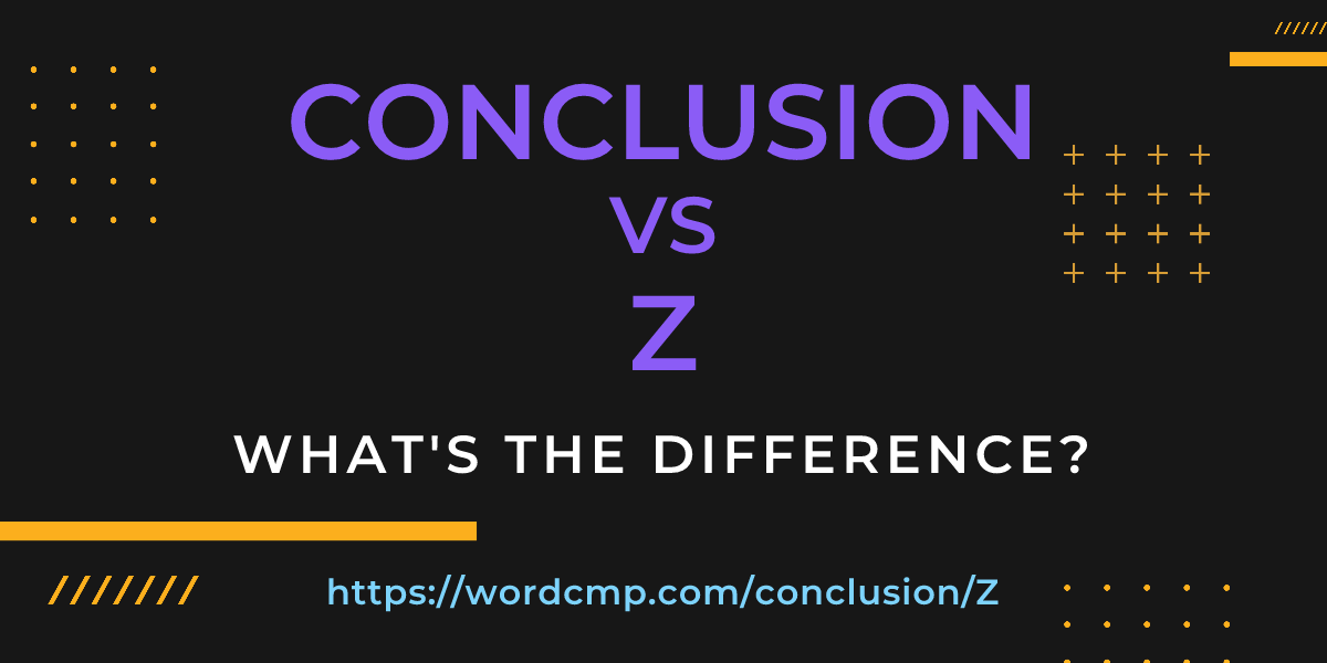 Difference between conclusion and Z