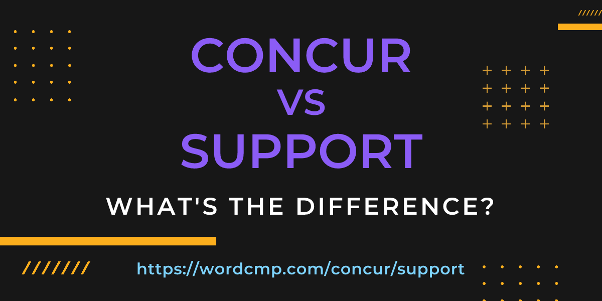 Difference between concur and support