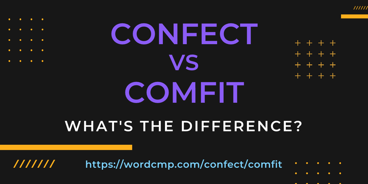 Difference between confect and comfit