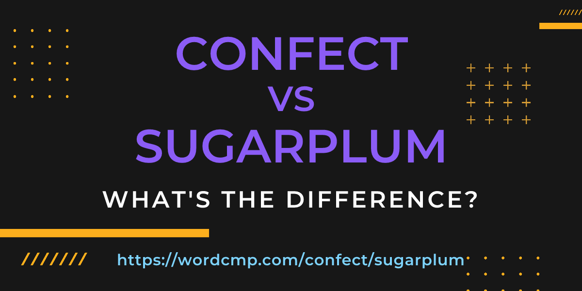 Difference between confect and sugarplum