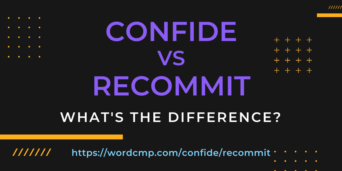 Difference between confide and recommit