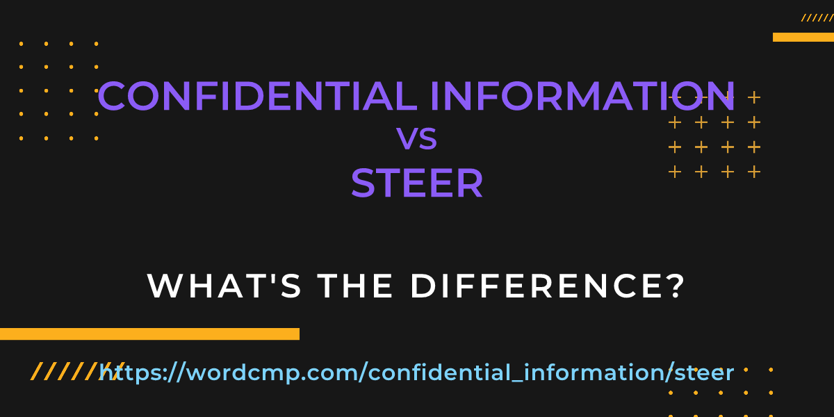 Difference between confidential information and steer
