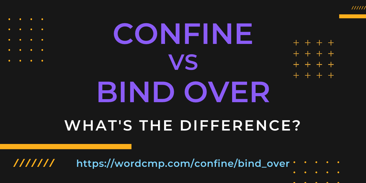Difference between confine and bind over