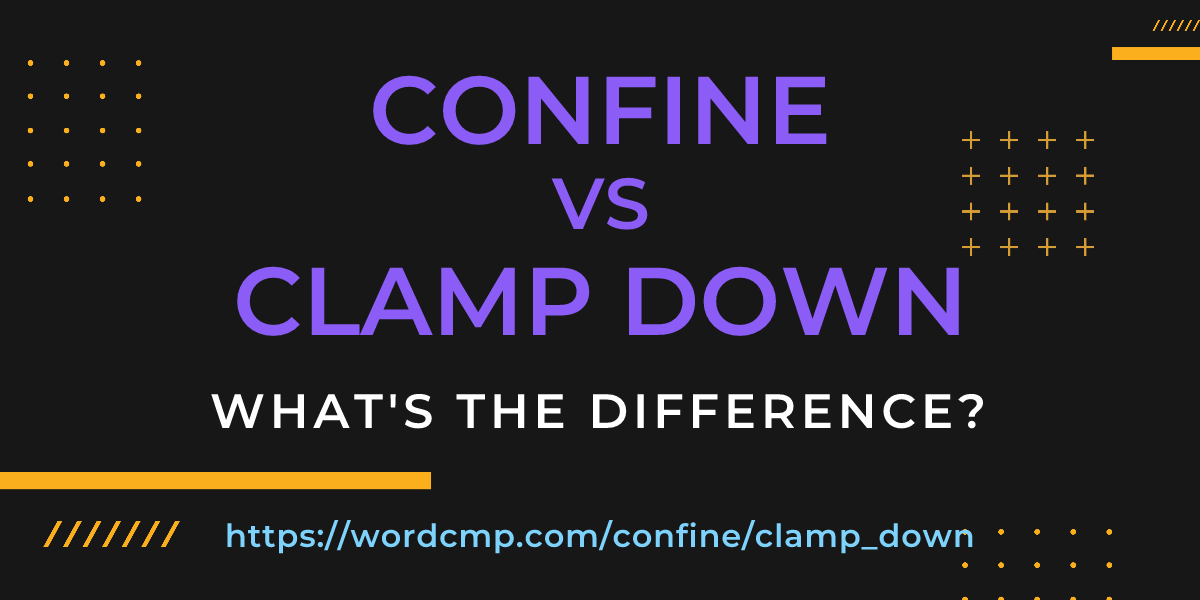 Difference between confine and clamp down