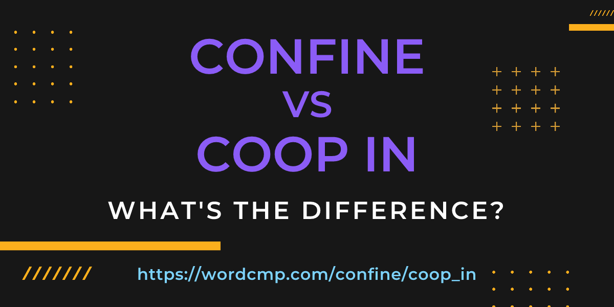 Difference between confine and coop in