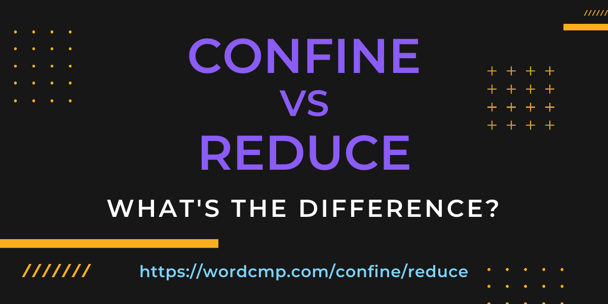 Difference between confine and reduce