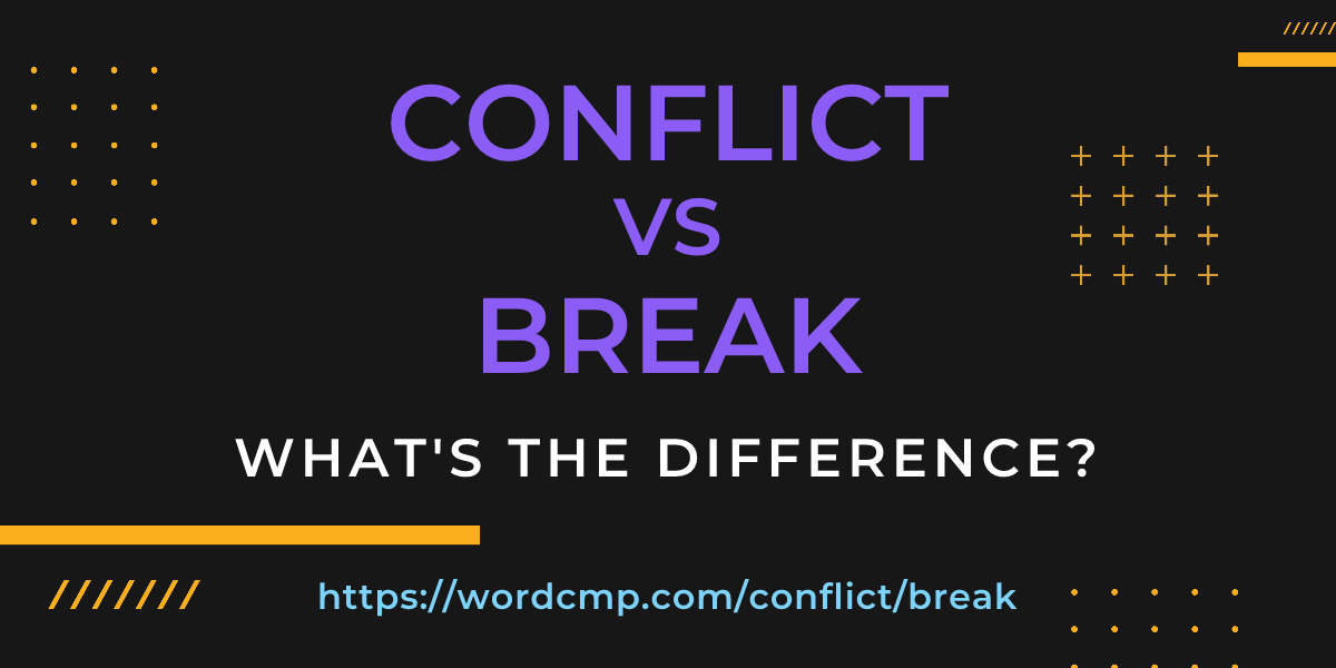 Difference between conflict and break