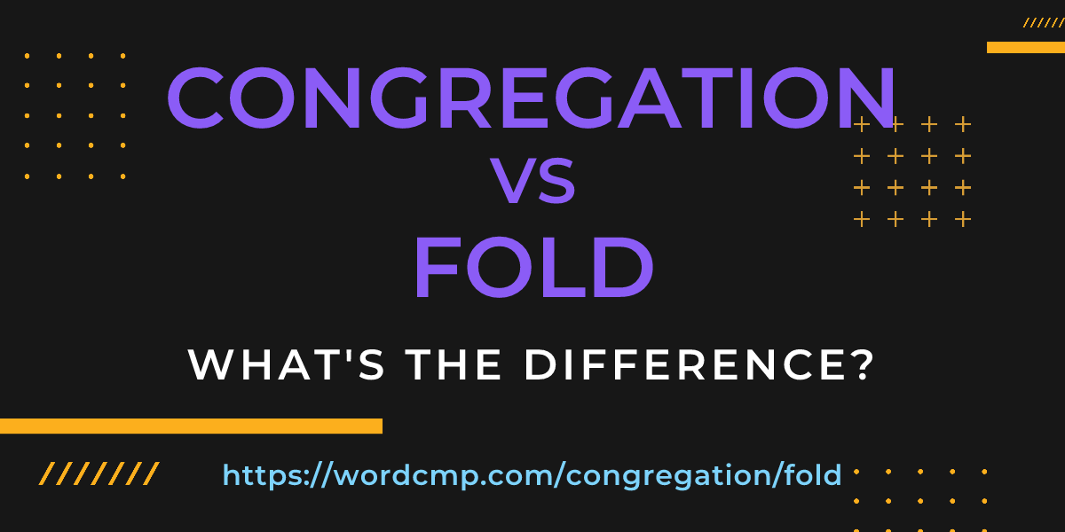 Difference between congregation and fold